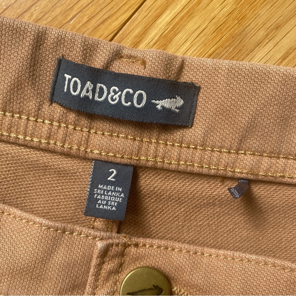 Toad&Co Utility High Rise Shorts Organic Cotton Tencel Beige Size 2 Pockets - Picture 6 of 8